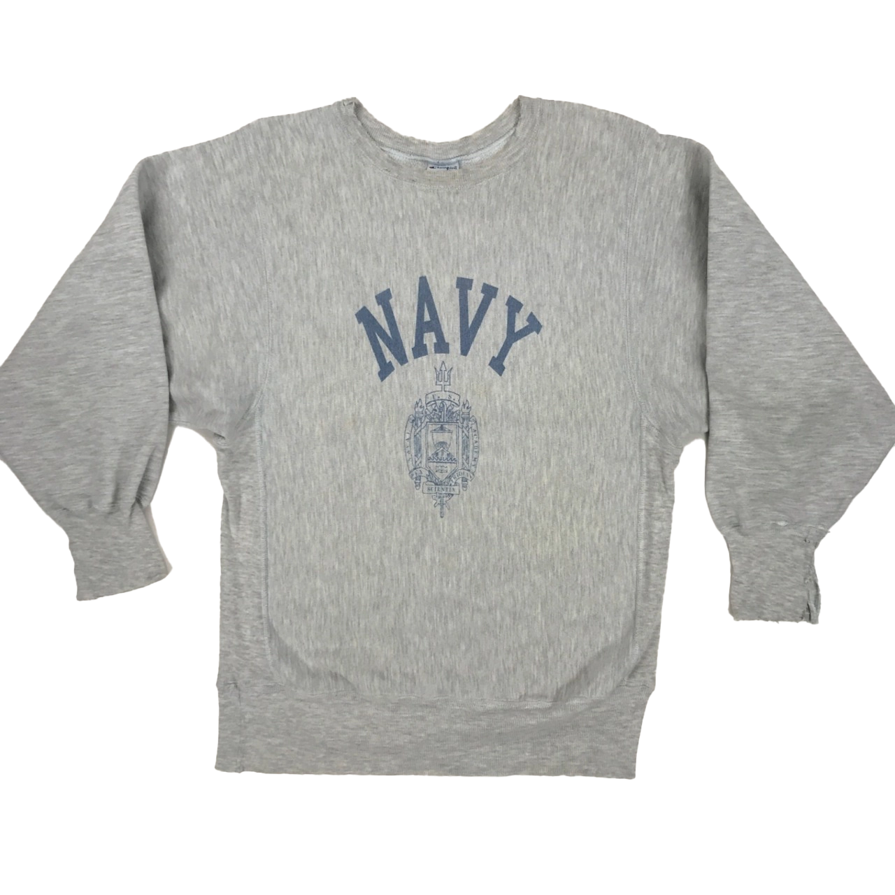 CHAMPION 90s REVERSE WEAVE US NAVY COLLEGE 染み込み